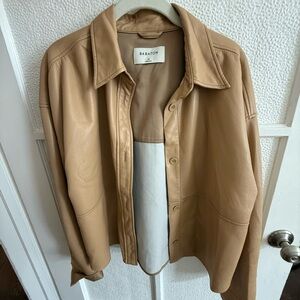 Babaton Tan Leather Jacket